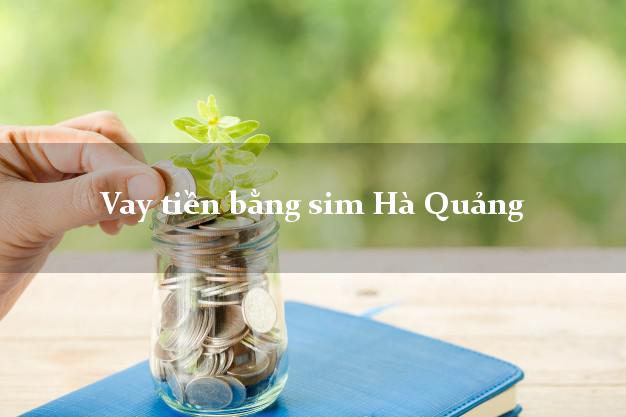 Vay tiền bằng sim Hà Quảng Cao Bằng